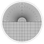 OC-1 Optical Comparator Combination Grid / Radius Overlay Chart