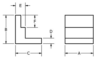 AP-DWG Suburban Tool Precision Ground Steel Angle Plate Drawing AP-443-H-KIT