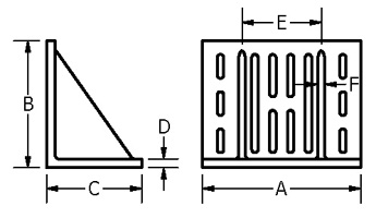 Giant Slotted Webbed Angle Plate Drawing