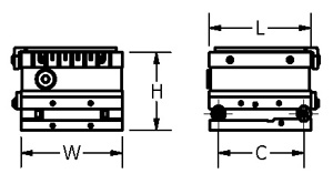 SineSet Permanent Magnetic Sine Plate Drawing