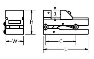 Suburban Tool Sine Vise Drawing