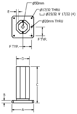 Custom Octagonal Column Pallet Fixture Drawing