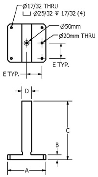 TST T-Type Pallet Fixture Drawing