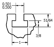 9209 Bench Center Bed T-Slot Detail